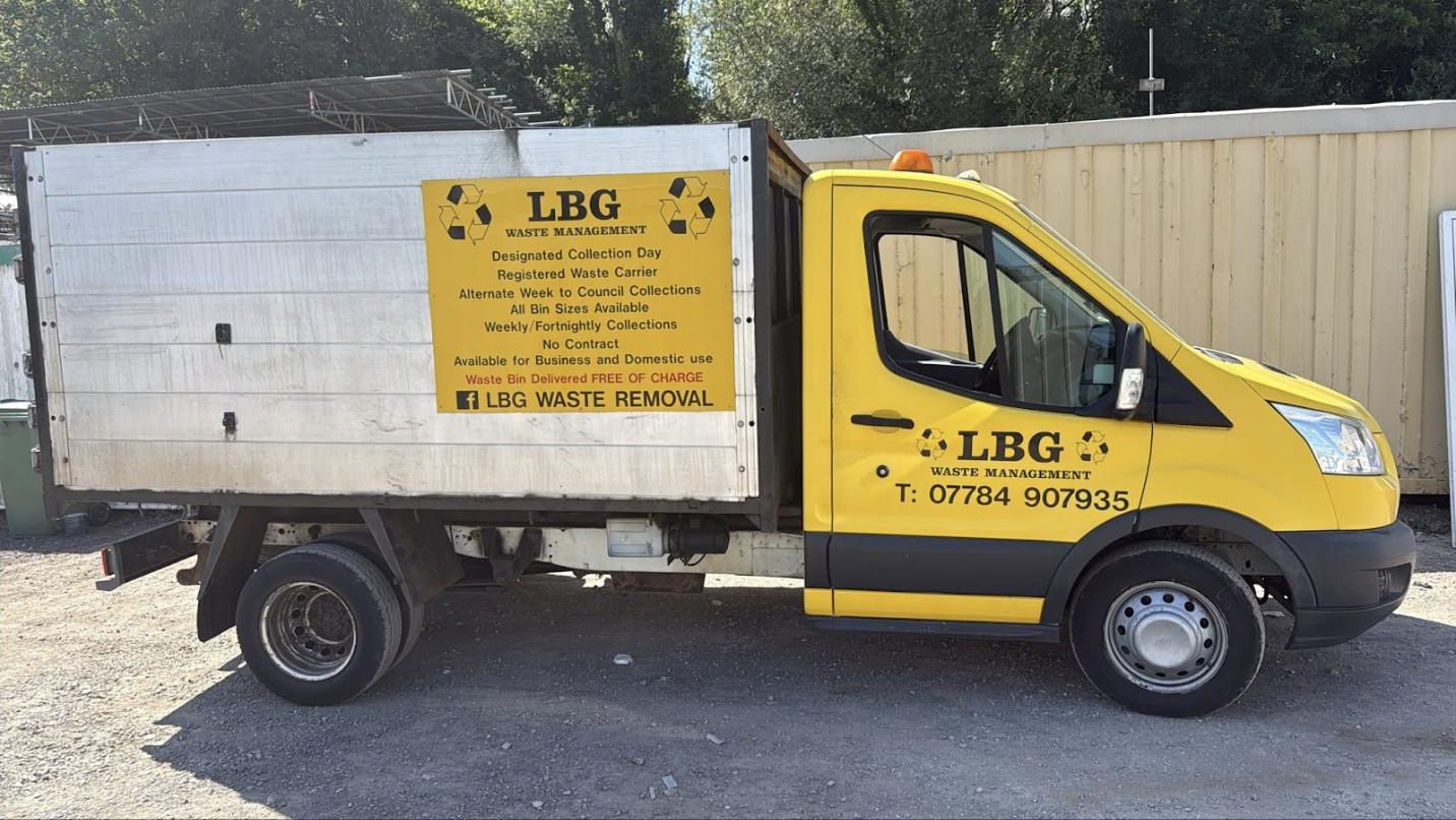 Man & Van Clearance The yellow LBG tipper ready for a clearance job