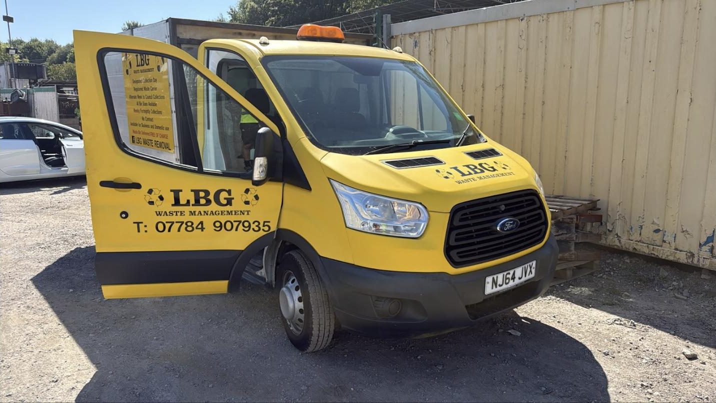 The LBG tipper LBG Waste Management sign-written tipper truck